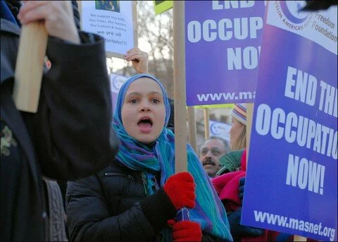 Muslim girl Gaza Protest