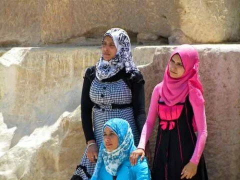 enjoying holiday muslim girl egypt